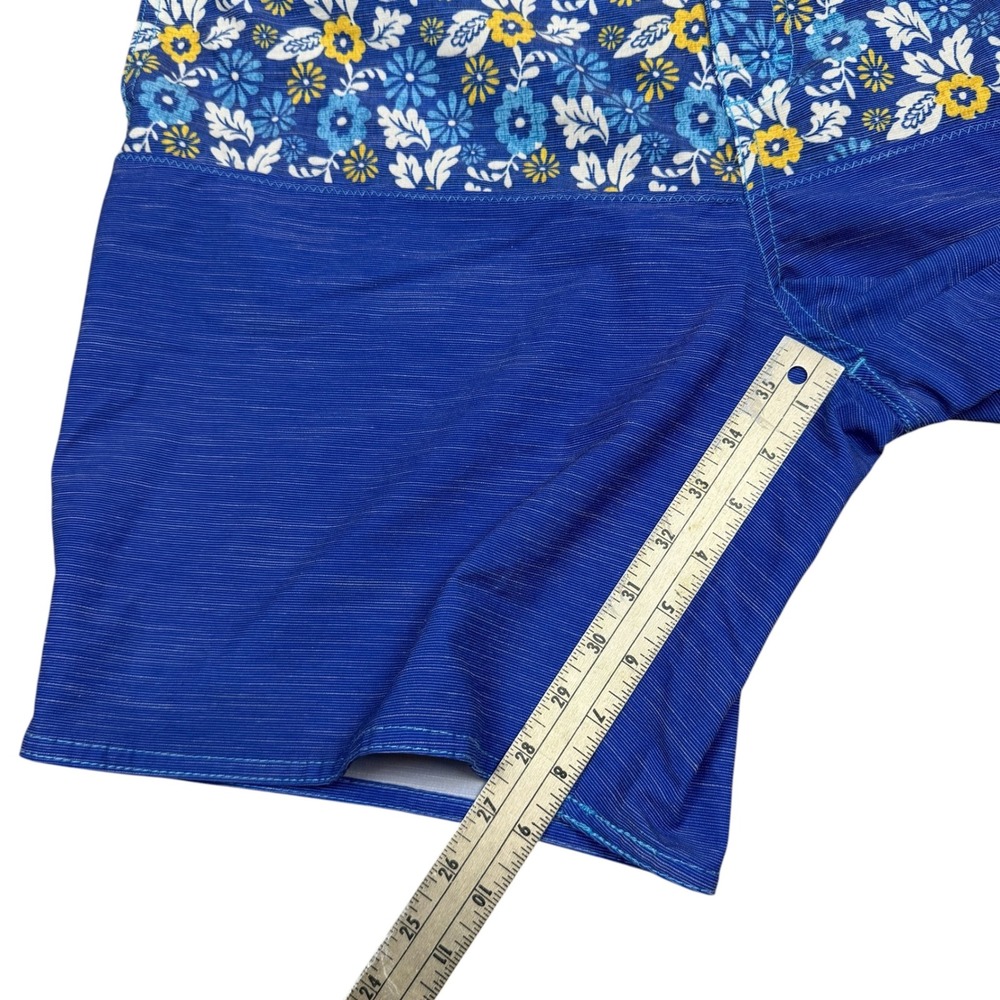 Johnnie-O Mens Blue Floral Board Shorts Swim Trunks XL Royal Blue Drawstring - Picture 4 of 5